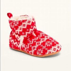 Sherpa-Lined Fair Isle Booties